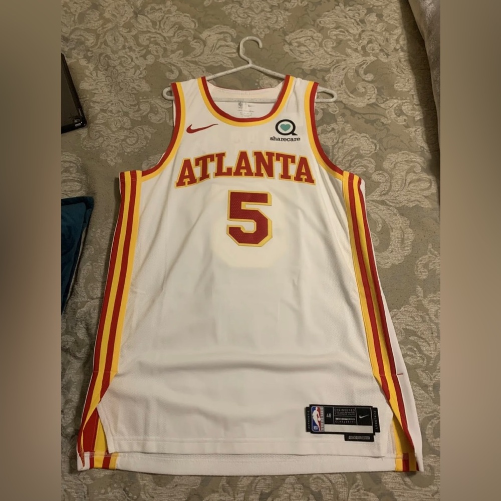 Used Nike Authentic Atlanta Hawks Dejounte Murray jersey size 48 L
